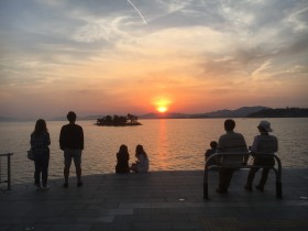 Sunset over Lake Shinji. SW 23/5/17