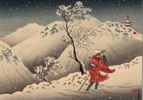 'Traveller in the Snow' by Takahashi Hiroaki